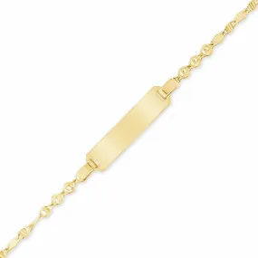 10K Yellow Gold Baby & Toddler Fancy ID Bracelet
