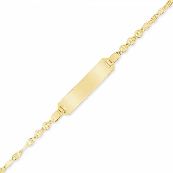 10K Yellow Gold Baby & Toddler Fancy ID Bracelet