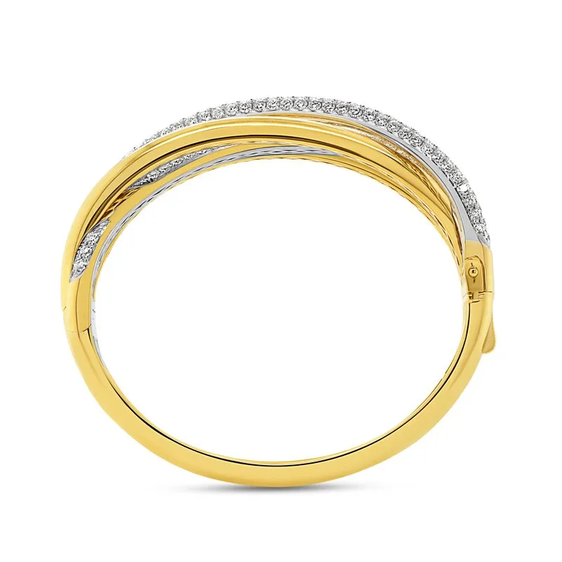 6.97ctw Diamond Cuff Bangle