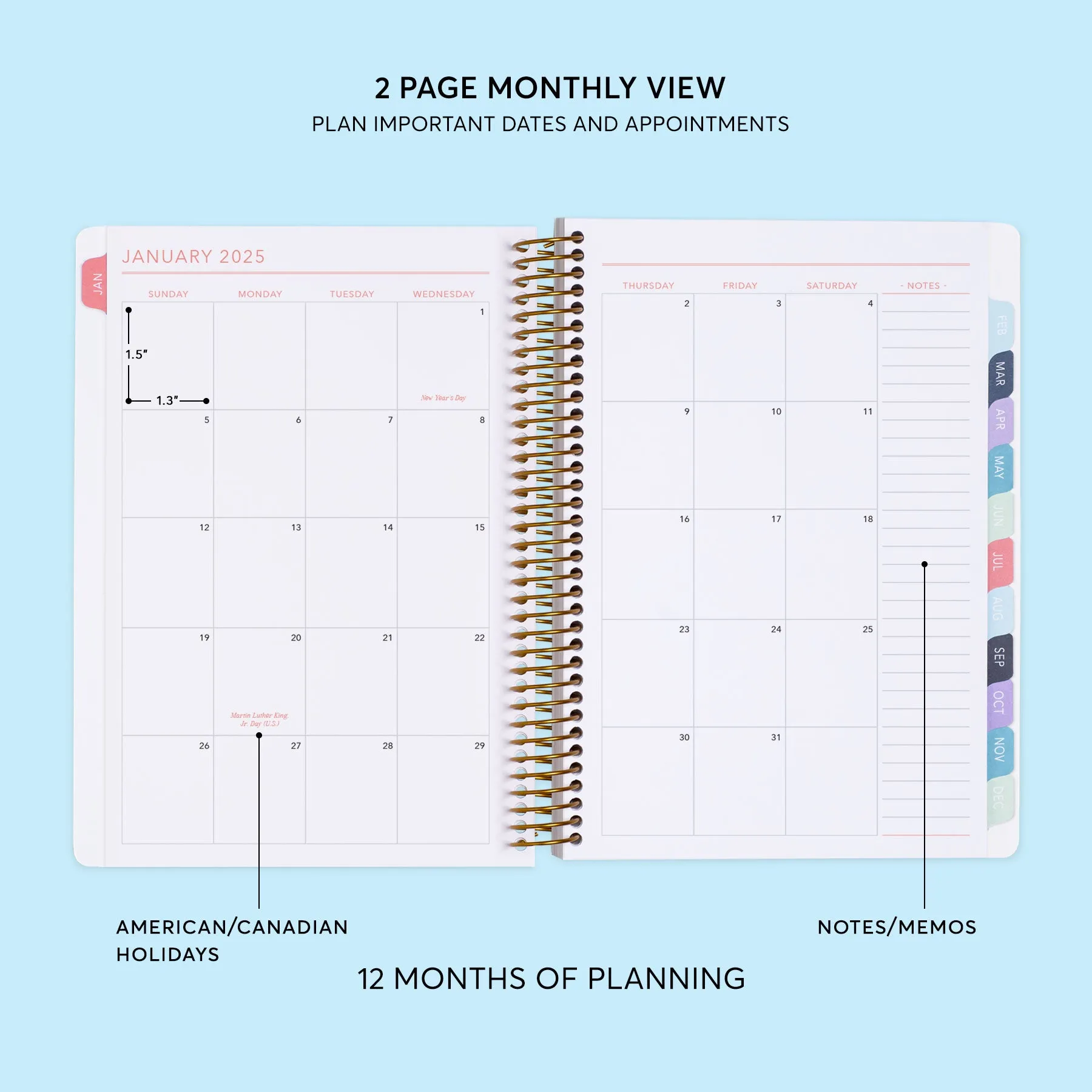 6x9 Fitness Planner - Blossom Dreams Colorful
