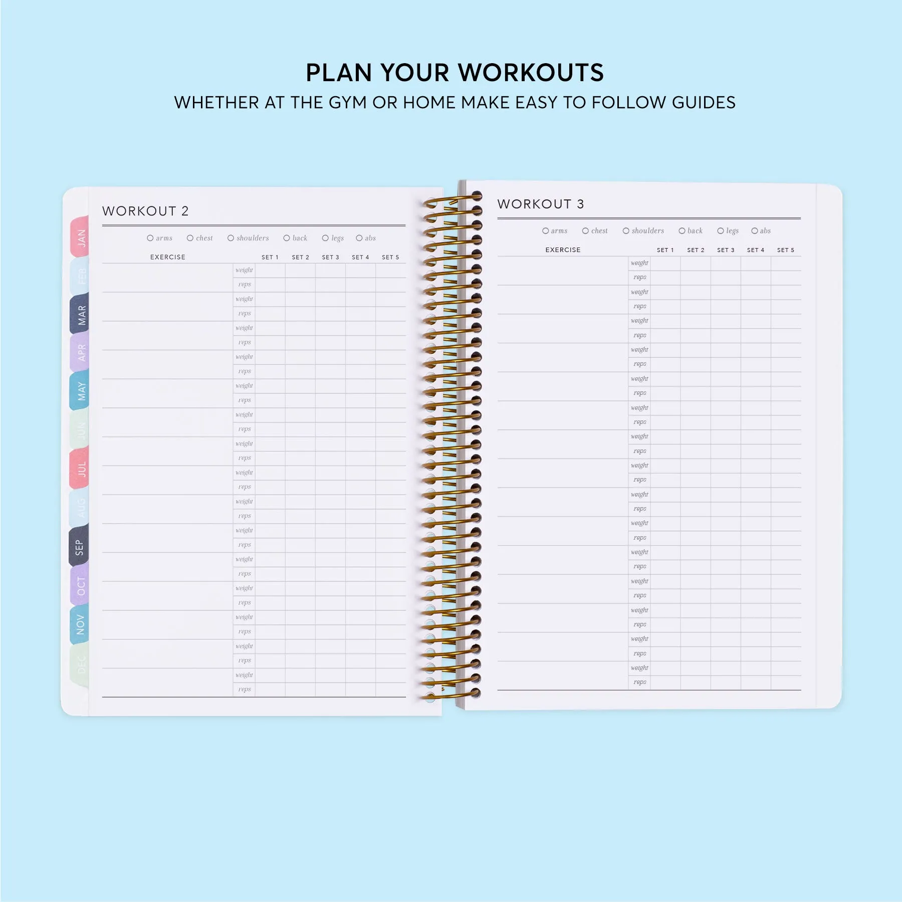 6x9 Fitness Planner - Blossom Dreams Colorful
