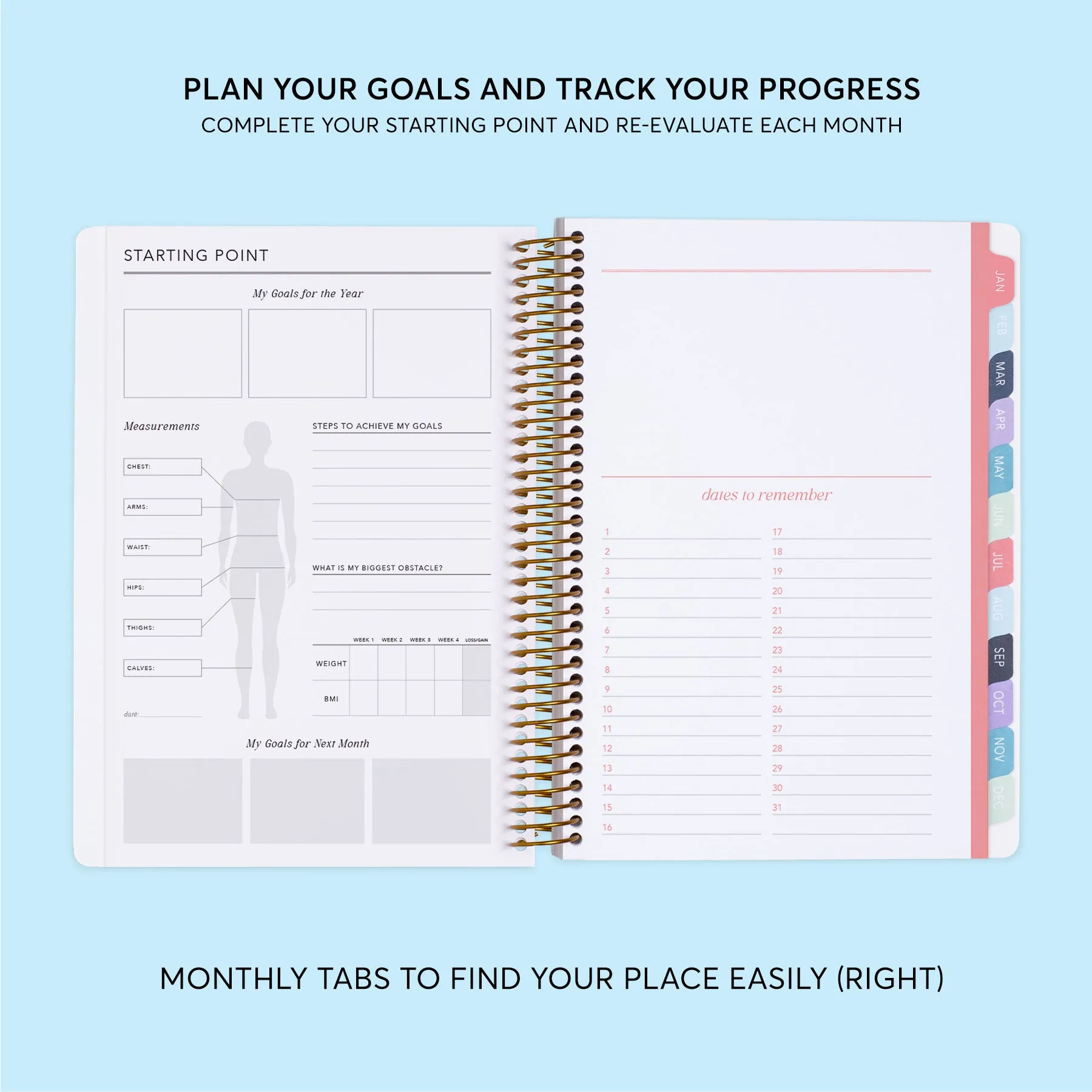 6x9 Fitness Planner - Blossom Dreams Colorful