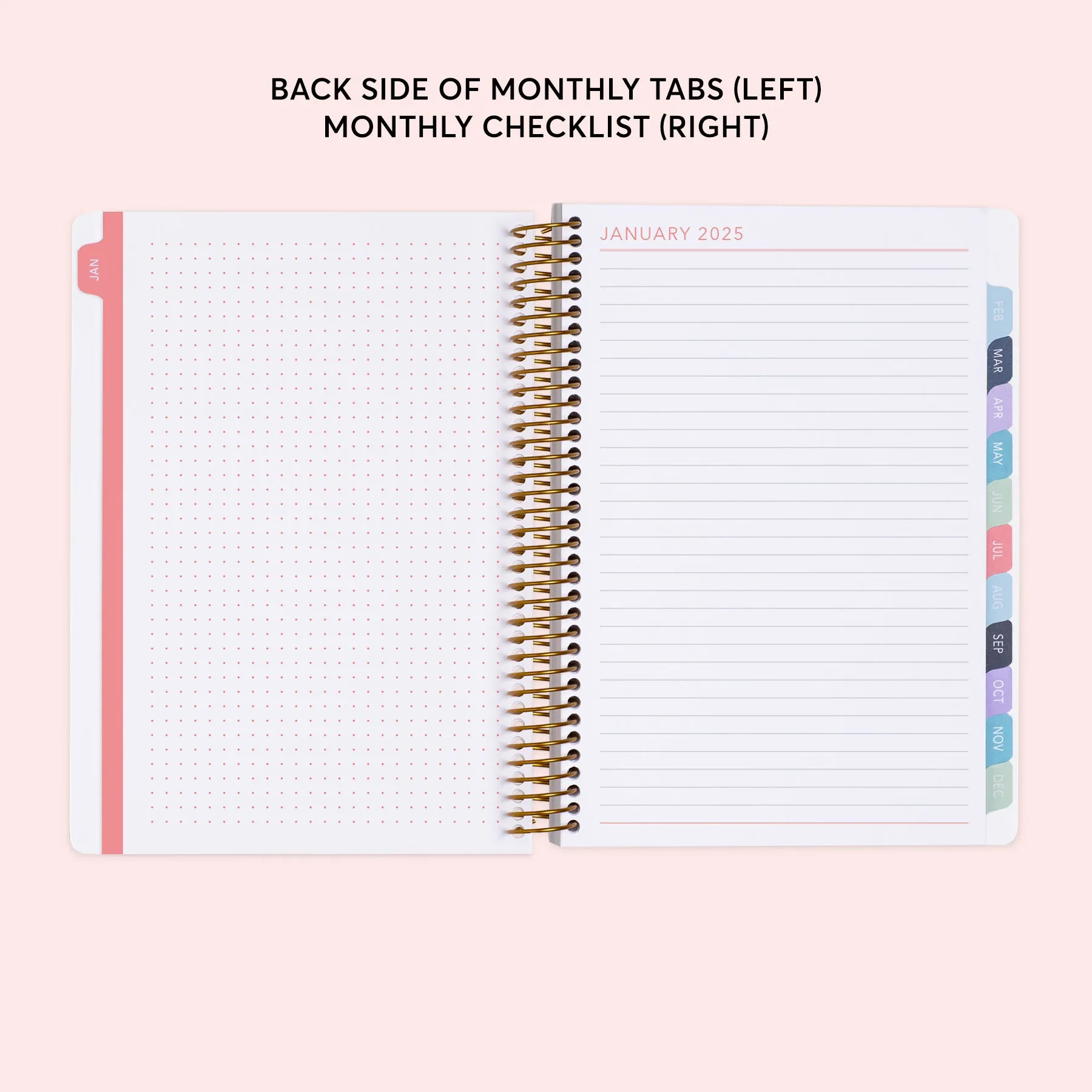6x9 Weekly Planner - Colorful Florals Pink