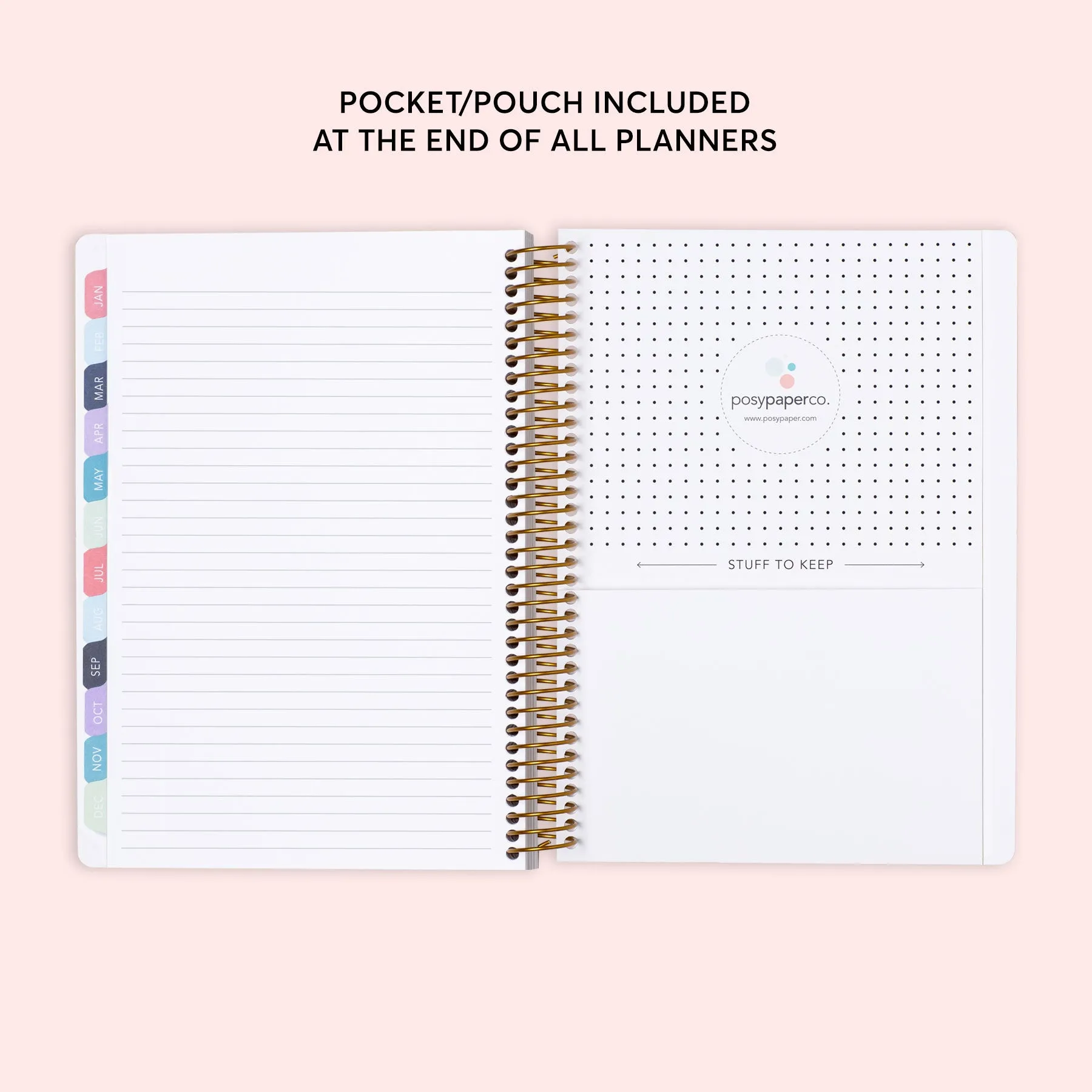 6x9 Weekly Planner - Colorful Florals Pink