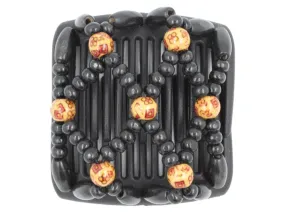 African Butterfly Chameleon Hair Comb - Ndebele Black 50