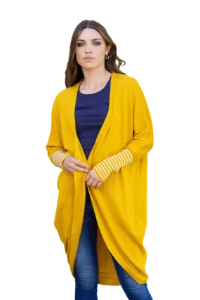 Augustine Mustard Merino Blend Kimono Cardi