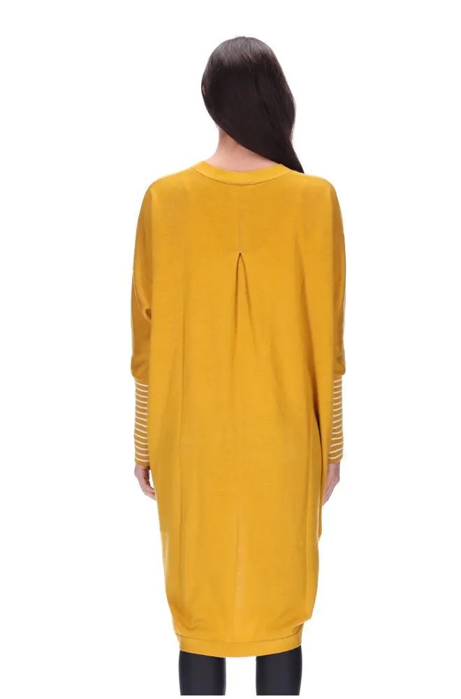 Augustine Mustard Merino Blend Kimono Cardi