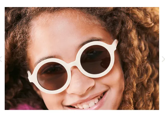 Babiators Euro Round Sweet Cream Kids Sunglasses Amber Lens