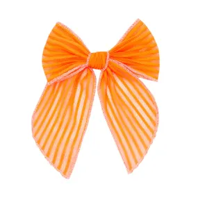 BELLE CLIP | Neon Orange Stripe