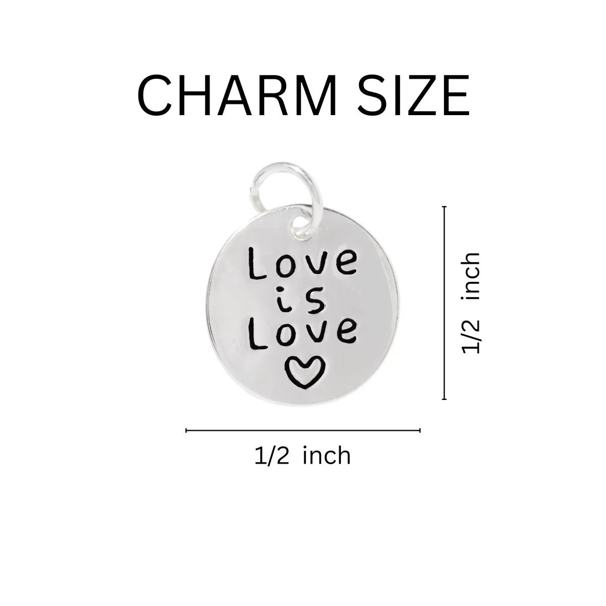 Bisexual Love Is Love Retractable Charm Bracelets