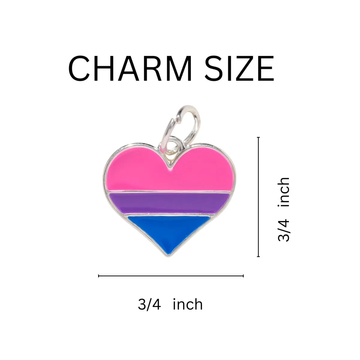 Bisexual Love Is Love Retractable Charm Bracelets