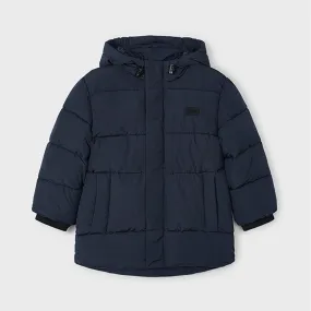 Blue Padded Long Coat