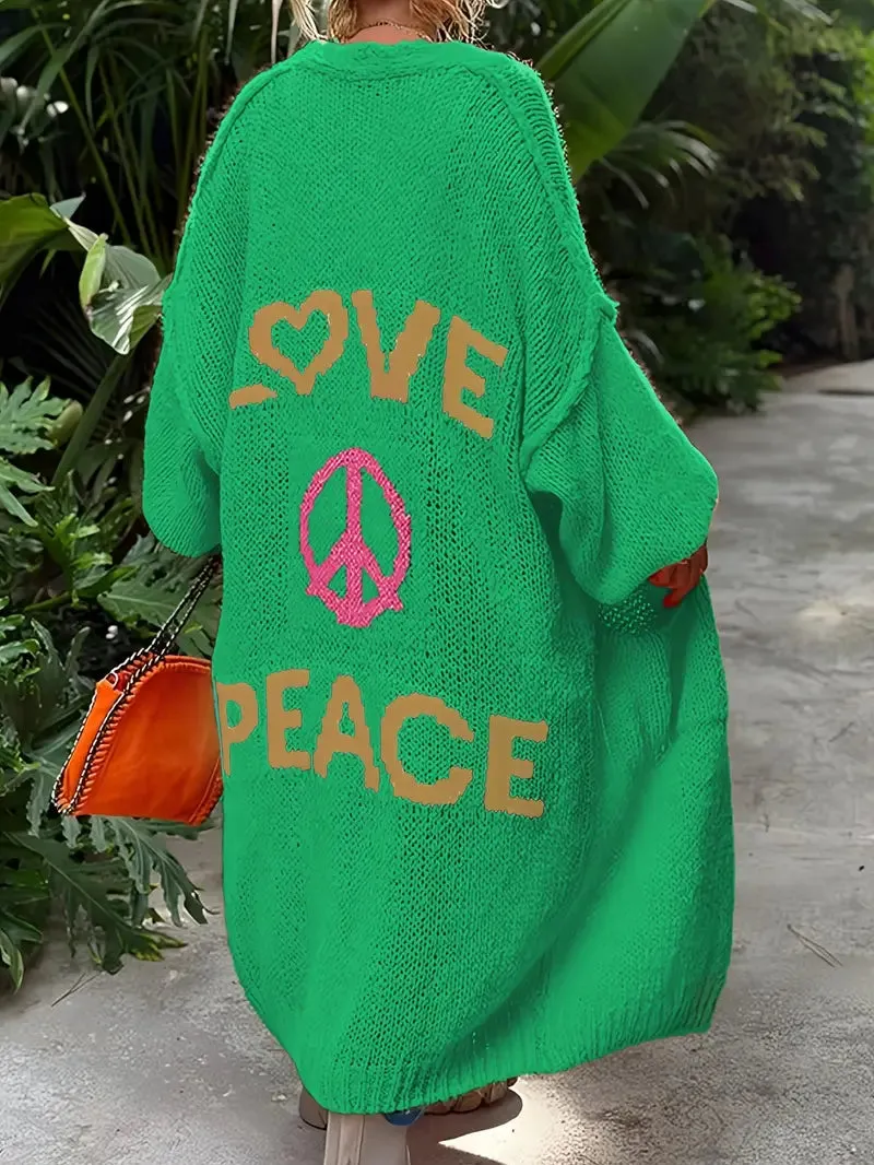 BOHO PEACE LOVE CARDIGAN