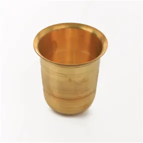 Brass Tumbler - 2.5 x 2 Inches | Coffee Tumbler/ Drinking Tumbler for Home/ 35 Gms Approx