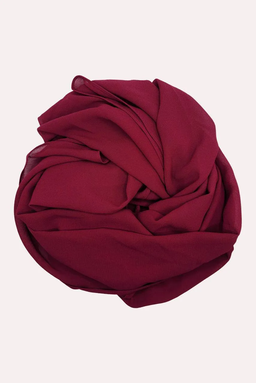Classic Chiffon Hijab - Scarlet