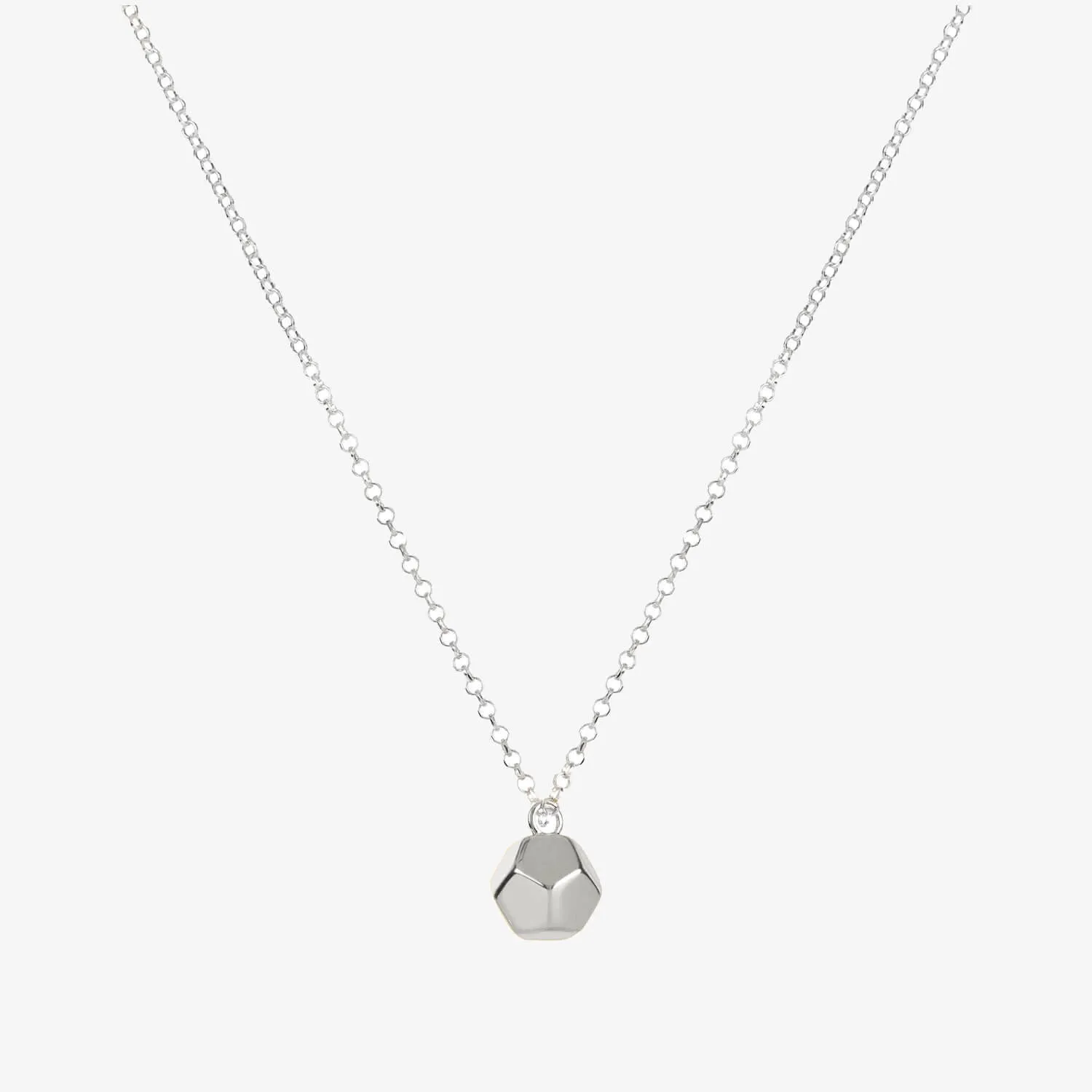 Dodecahedron Necklace Silver