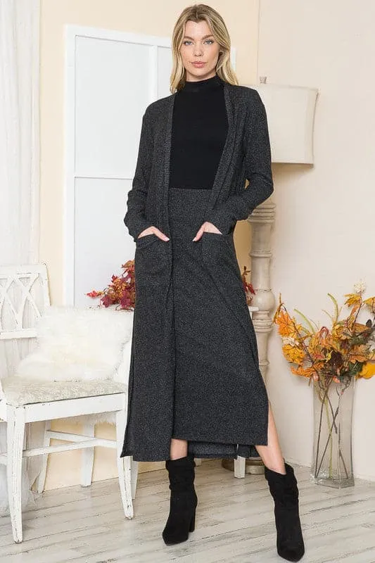 Down By The Bay Long Duster Cardigan
