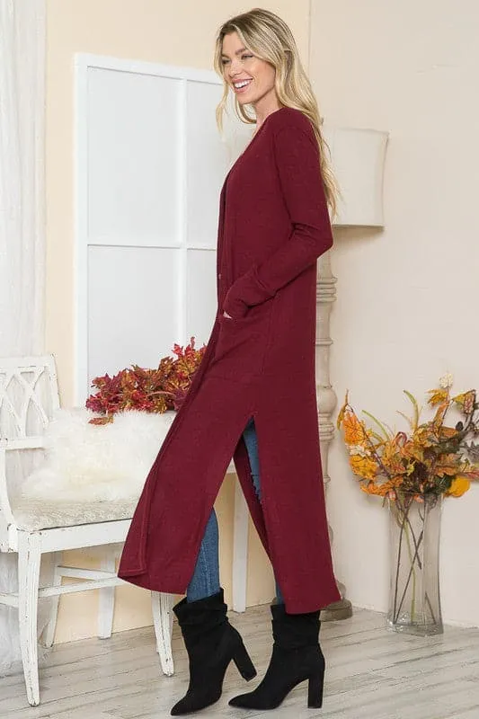 Down By The Bay Long Duster Cardigan