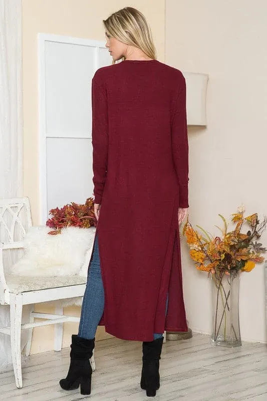 Down By The Bay Long Duster Cardigan