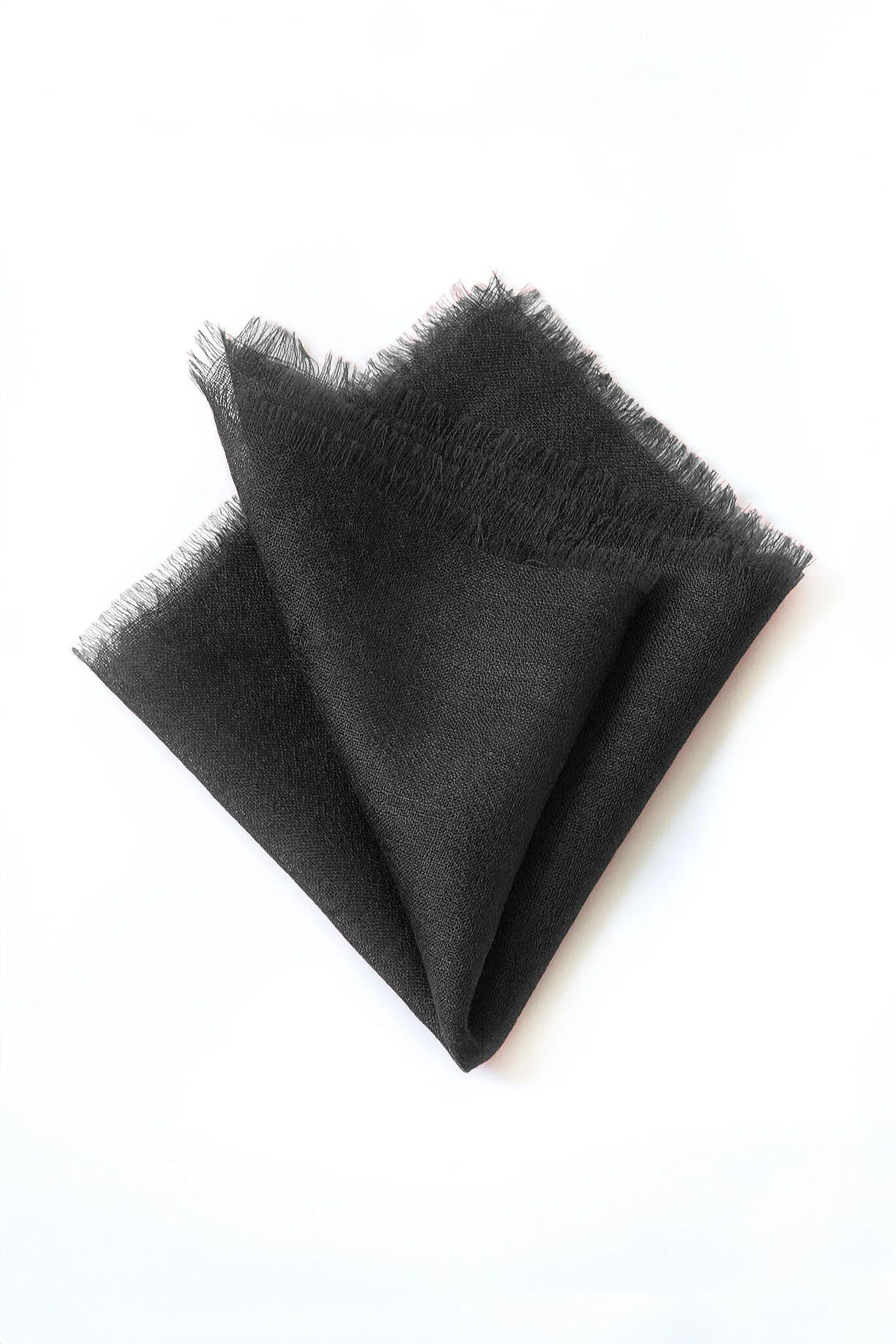 From the Road Marici Pocket Square - Black