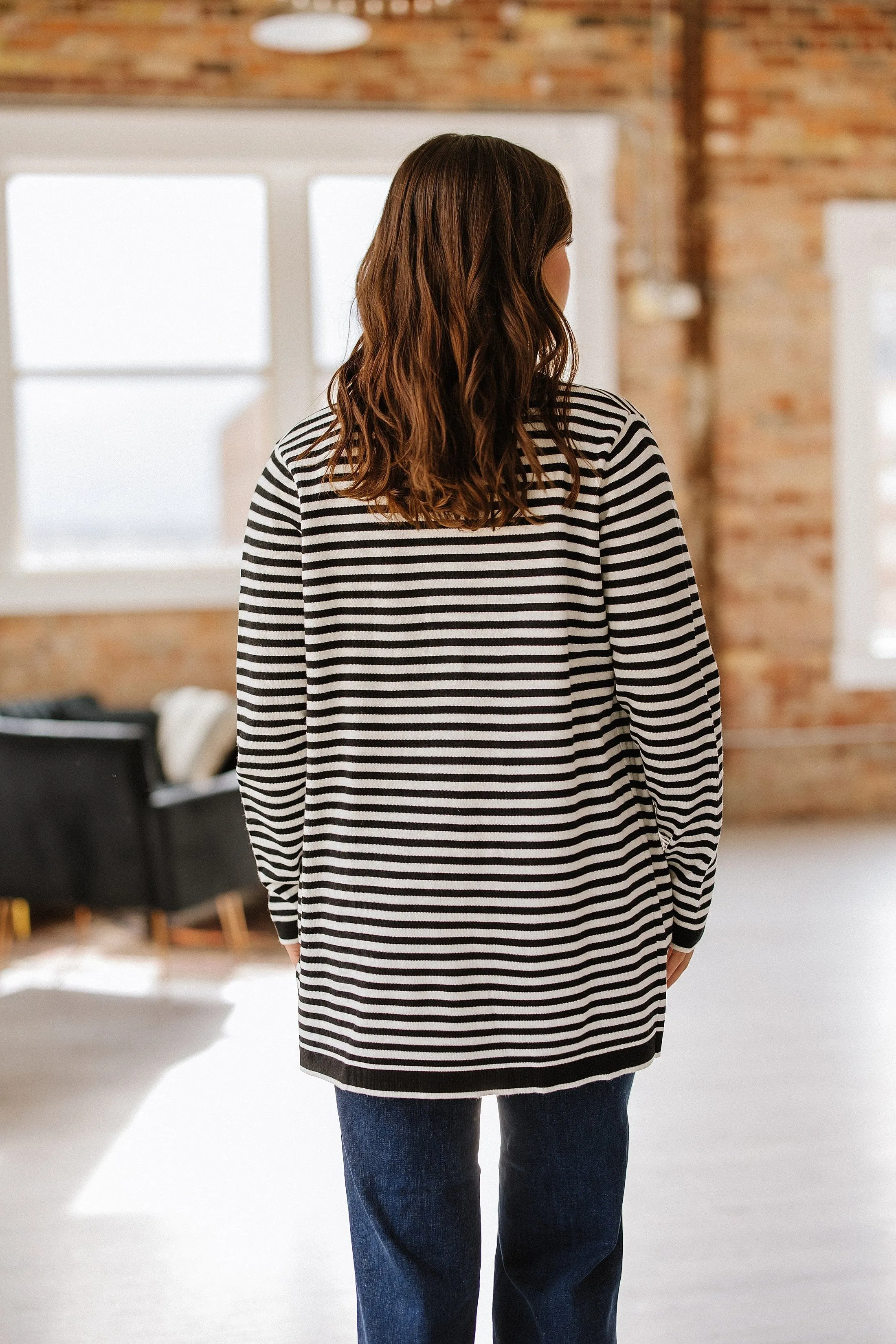 Gavin Striped Long Cardigan | DROPSHIP