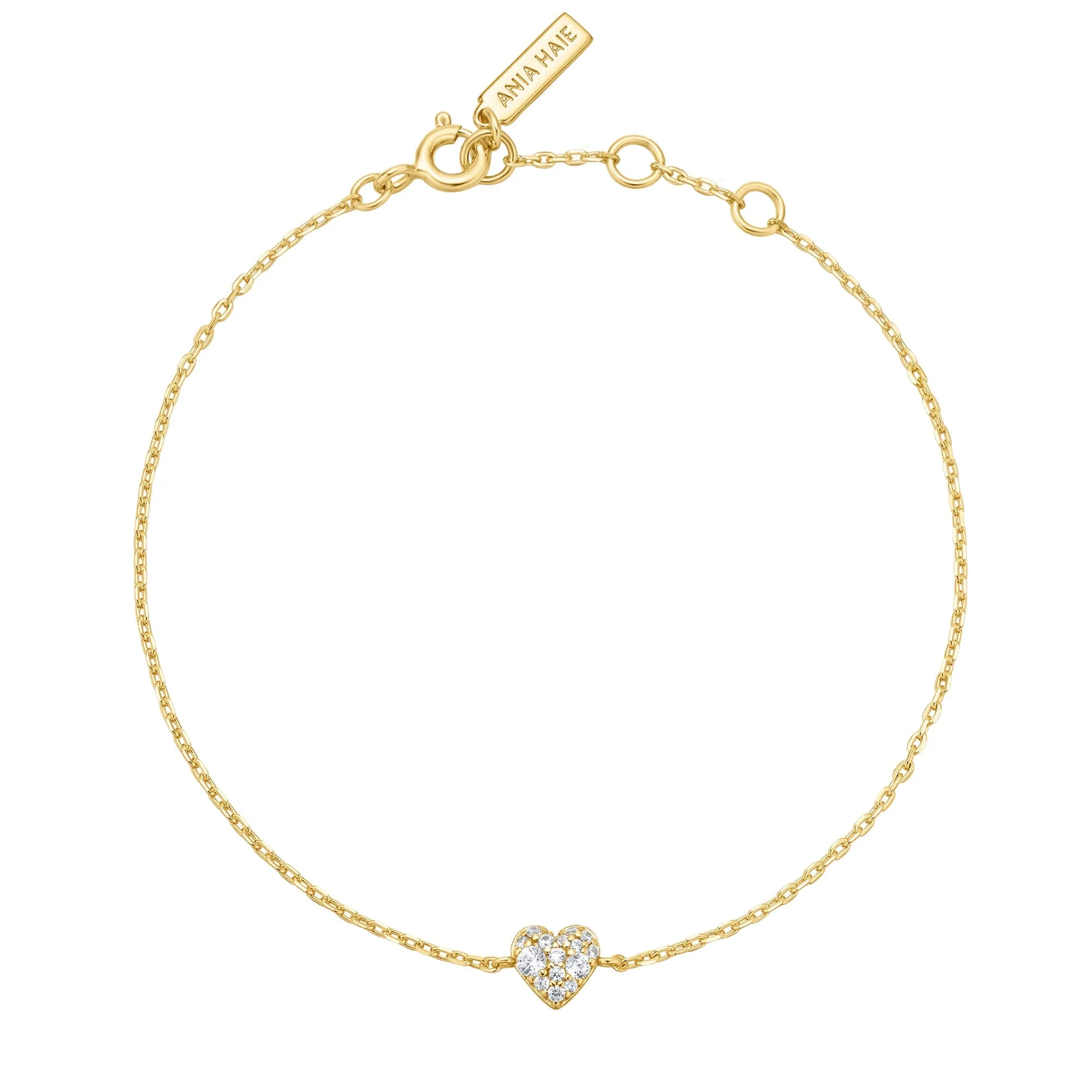 Gold Sweetheart Pave Bracelet