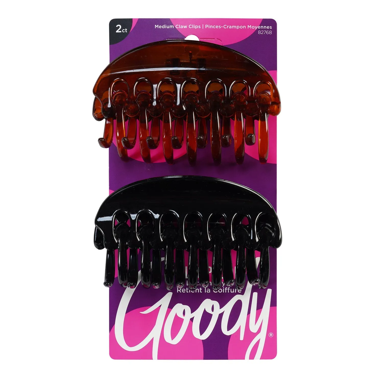 Goody Medium Round Claw Clips 2pcs