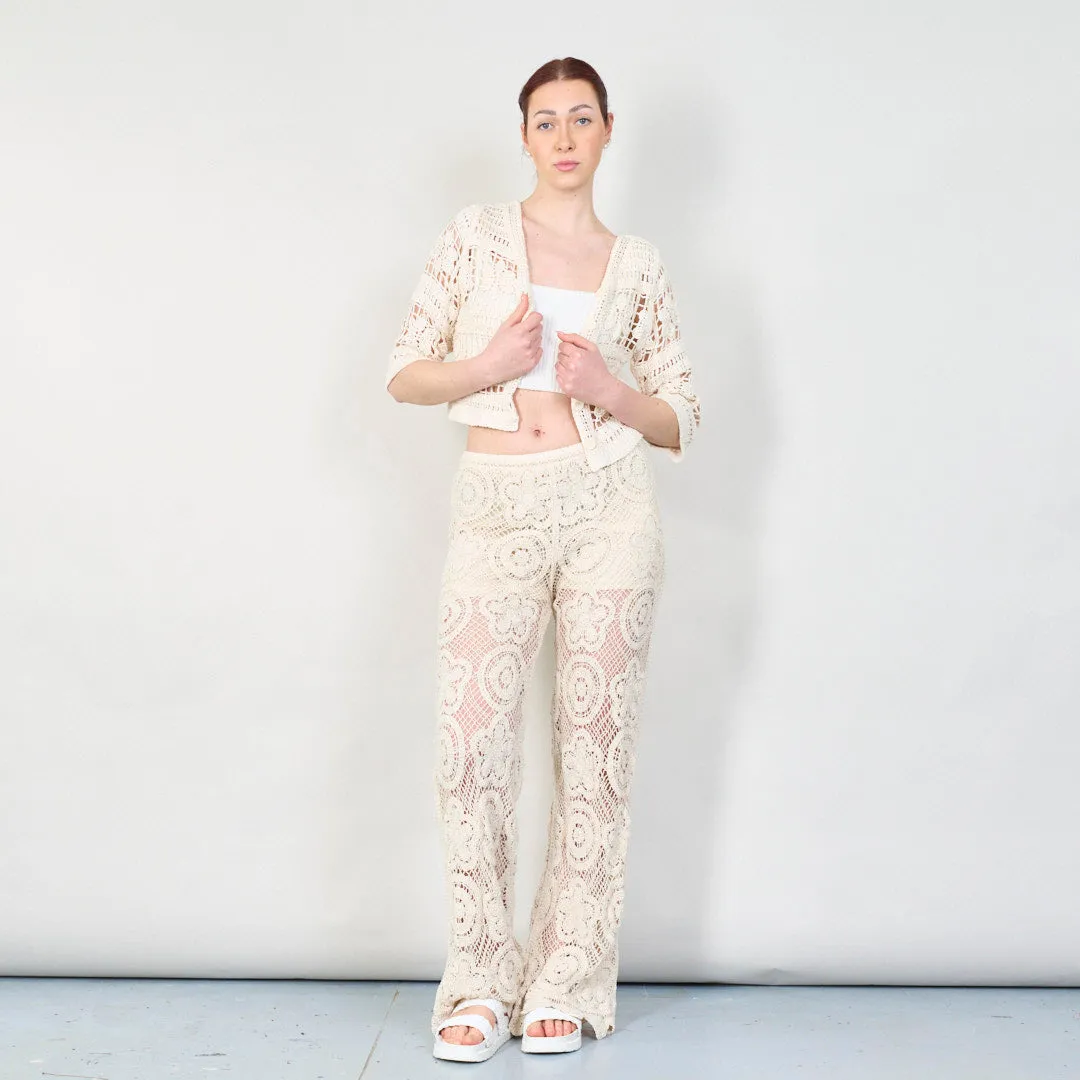 Handmade crochet cardigan with button closure wholesale