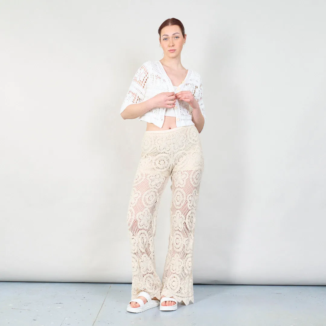 Handmade crochet cardigan with button closure wholesale