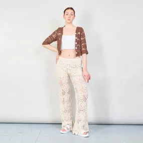 Handmade crochet cardigan with button closure wholesale