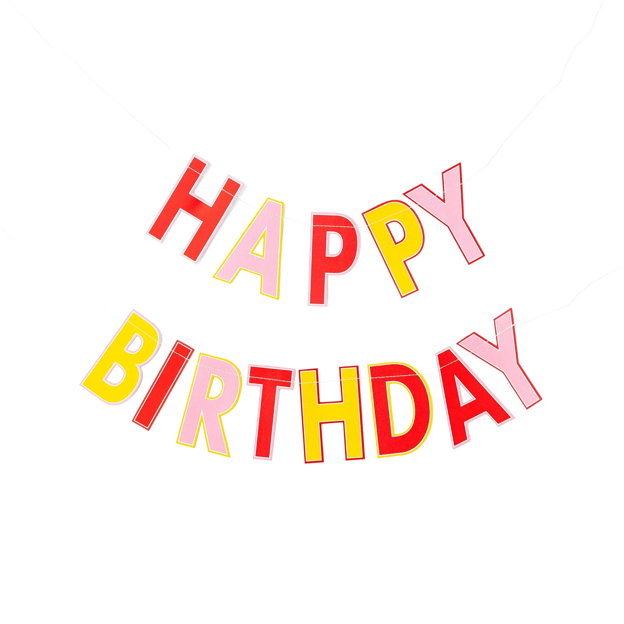 HBD805-Pink Birthday "Happy Birthday" Banner