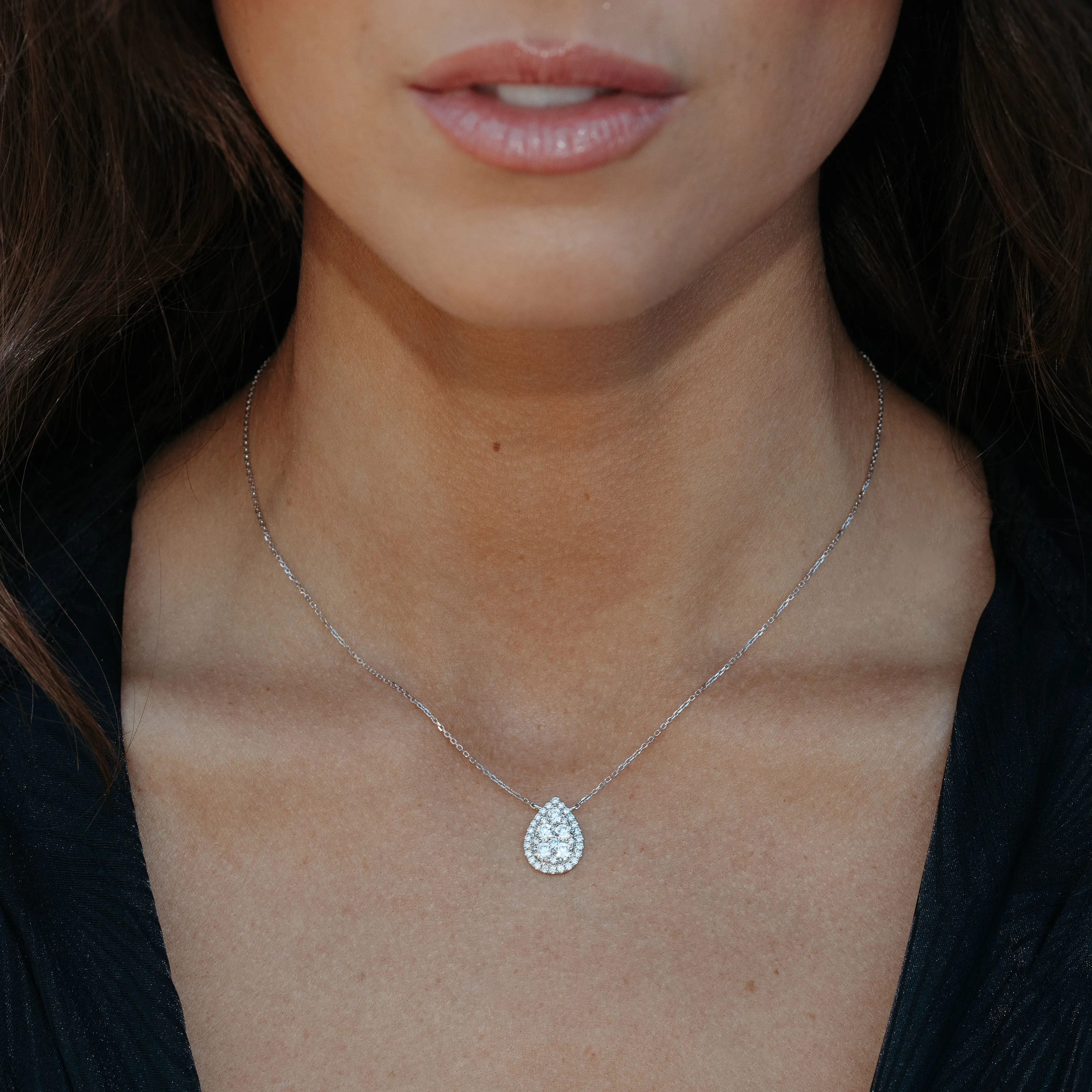 Illusion Pear Shape Necklace