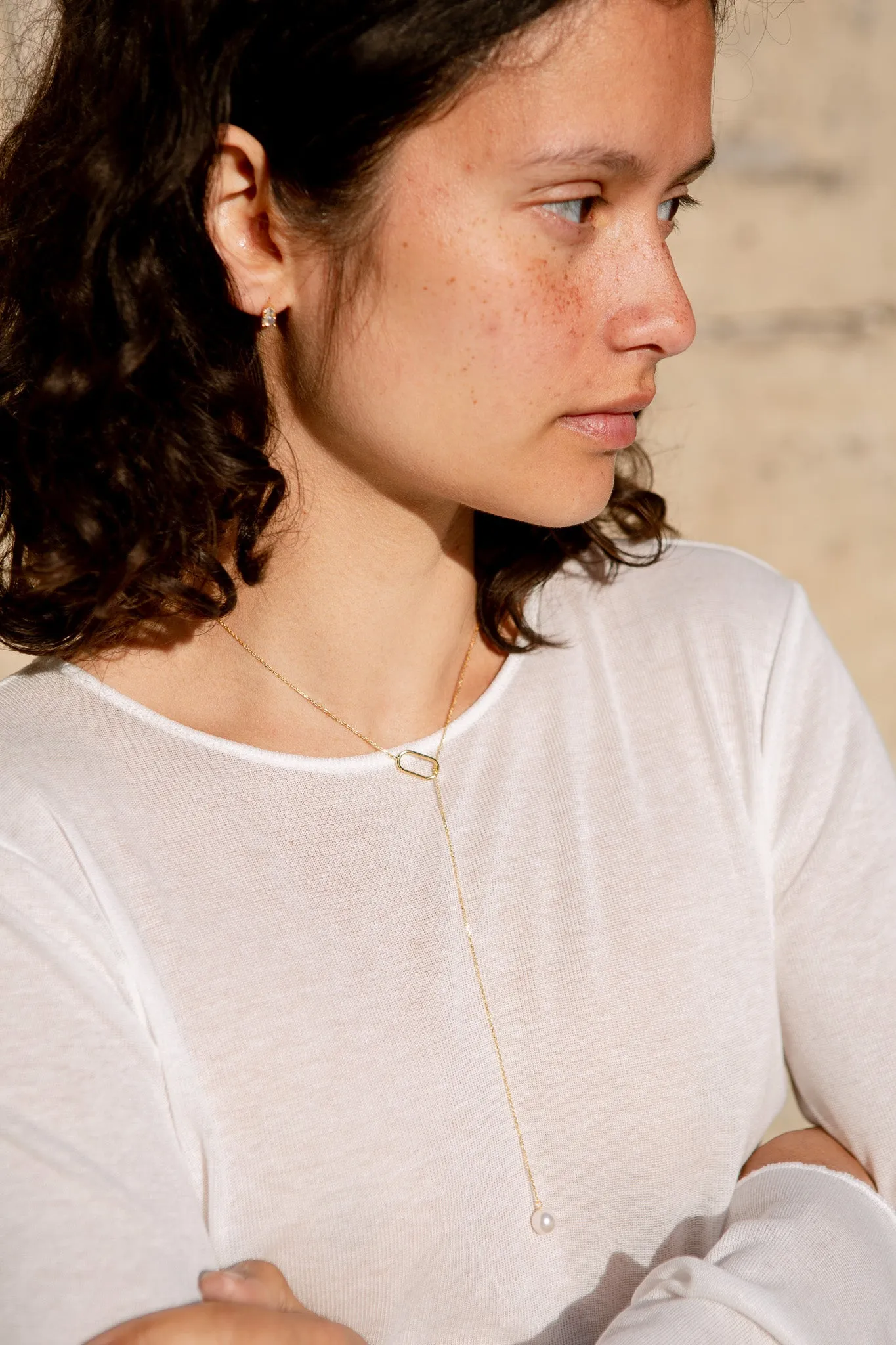 INYA LARIAT PEARL NECKLACE