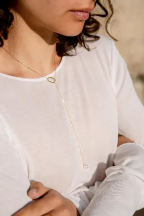 INYA LARIAT PEARL NECKLACE