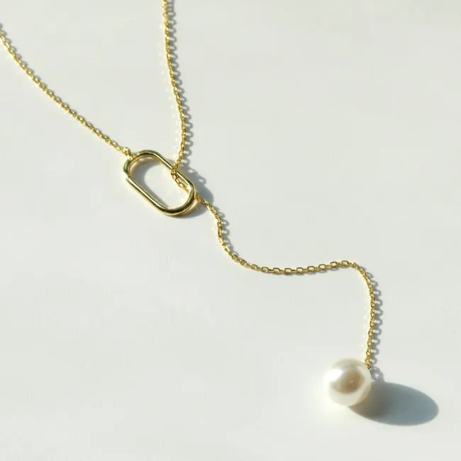 INYA LARIAT PEARL NECKLACE