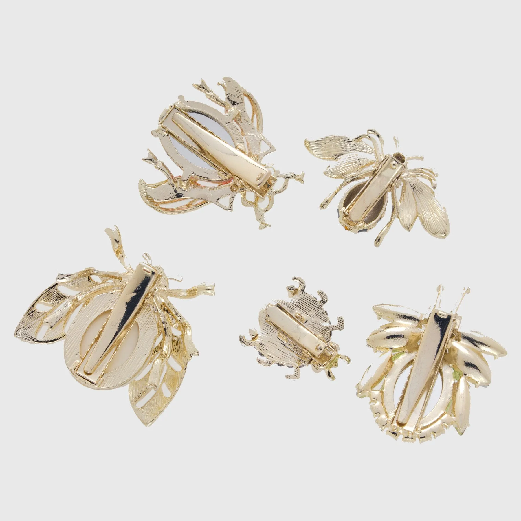Jeweled insect clip set