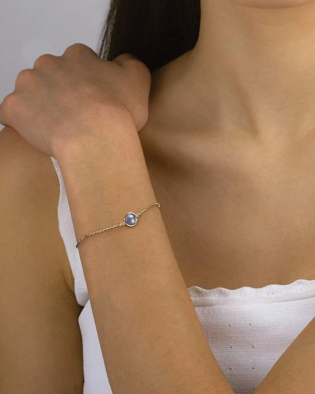 June Birthstone Strength Signature Bracelet, Gold