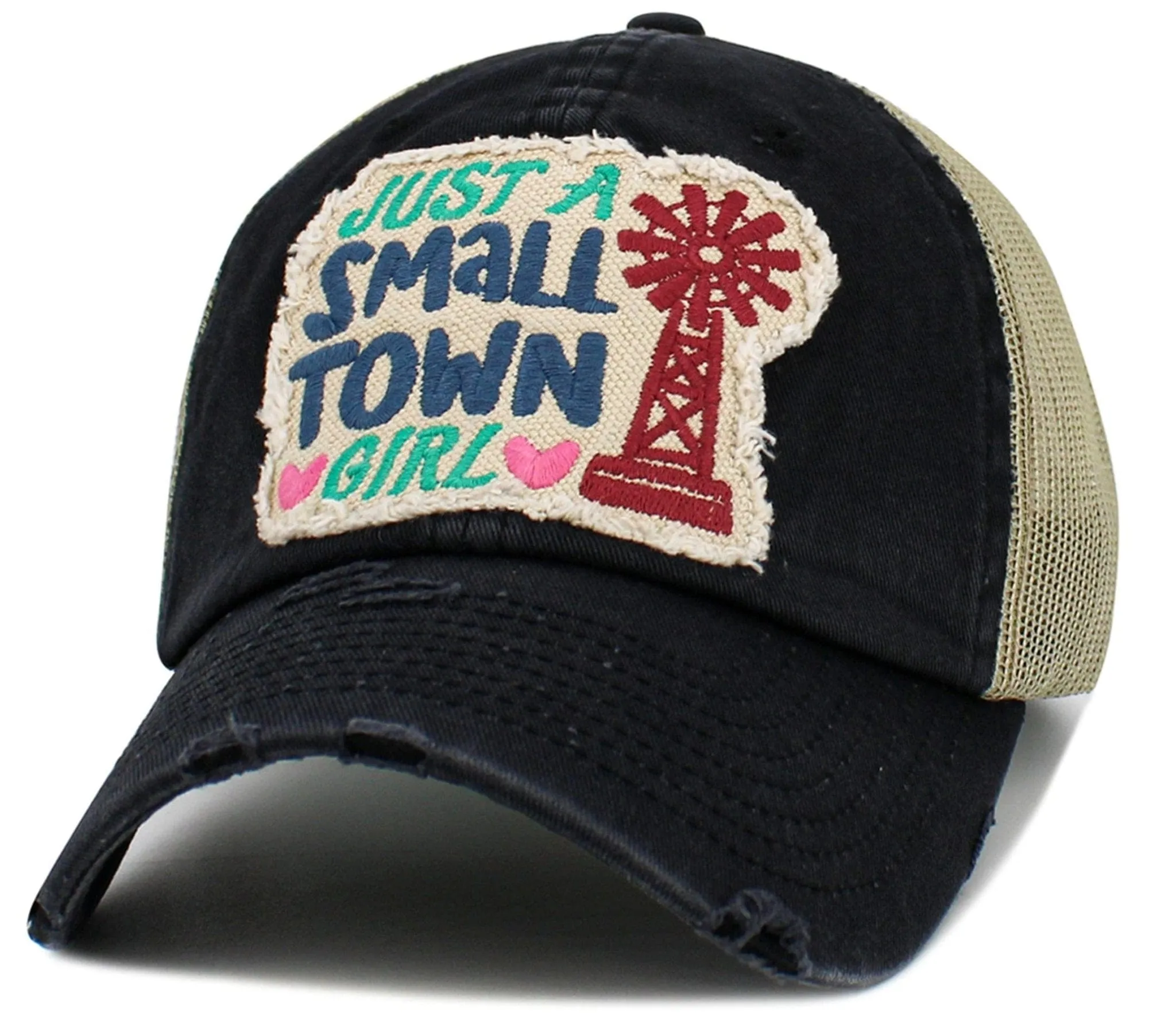 KBV1582 Just A Small Town Girl Meshback Ballcap