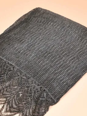 Laced Shimmer Scarf - Dark Grey