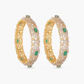 Malini CZ Silver Bangles