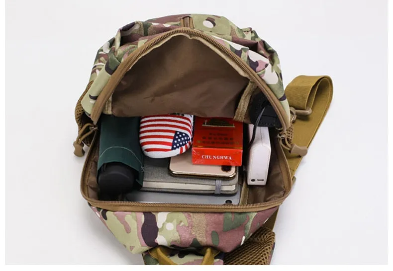 Military Style 5L Sling Backpack with USB Charging