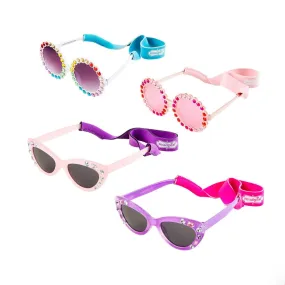 Mud Pie - Baby Toddler Girl Sunglasses & Strap Sets