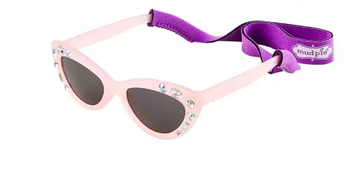 Mud Pie - Baby Toddler Girl Sunglasses & Strap Sets