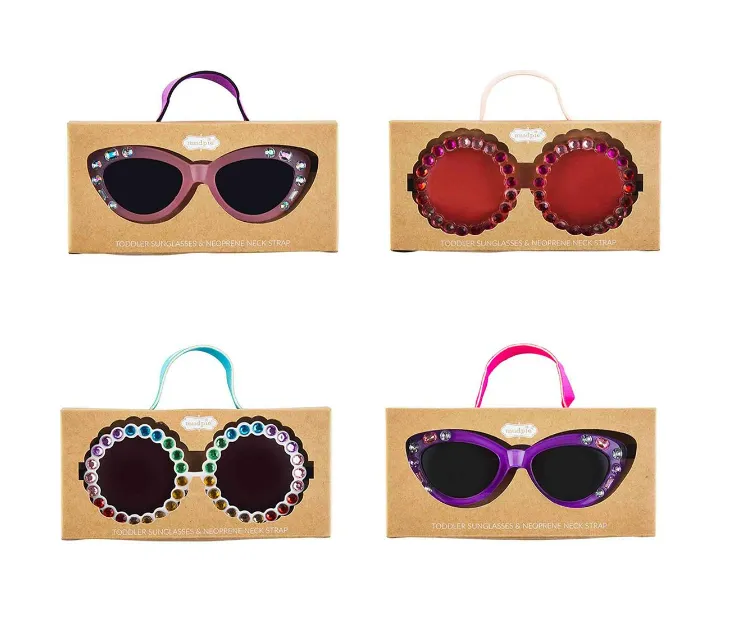 Mud Pie - Baby Toddler Girl Sunglasses & Strap Sets