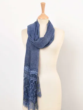 Net Border Shimmer Scarf