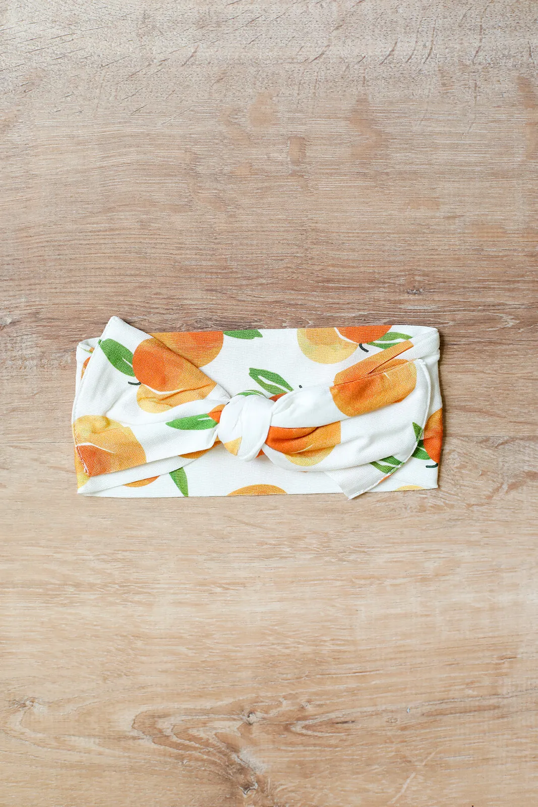 Peaches Bamboo Bow Headband