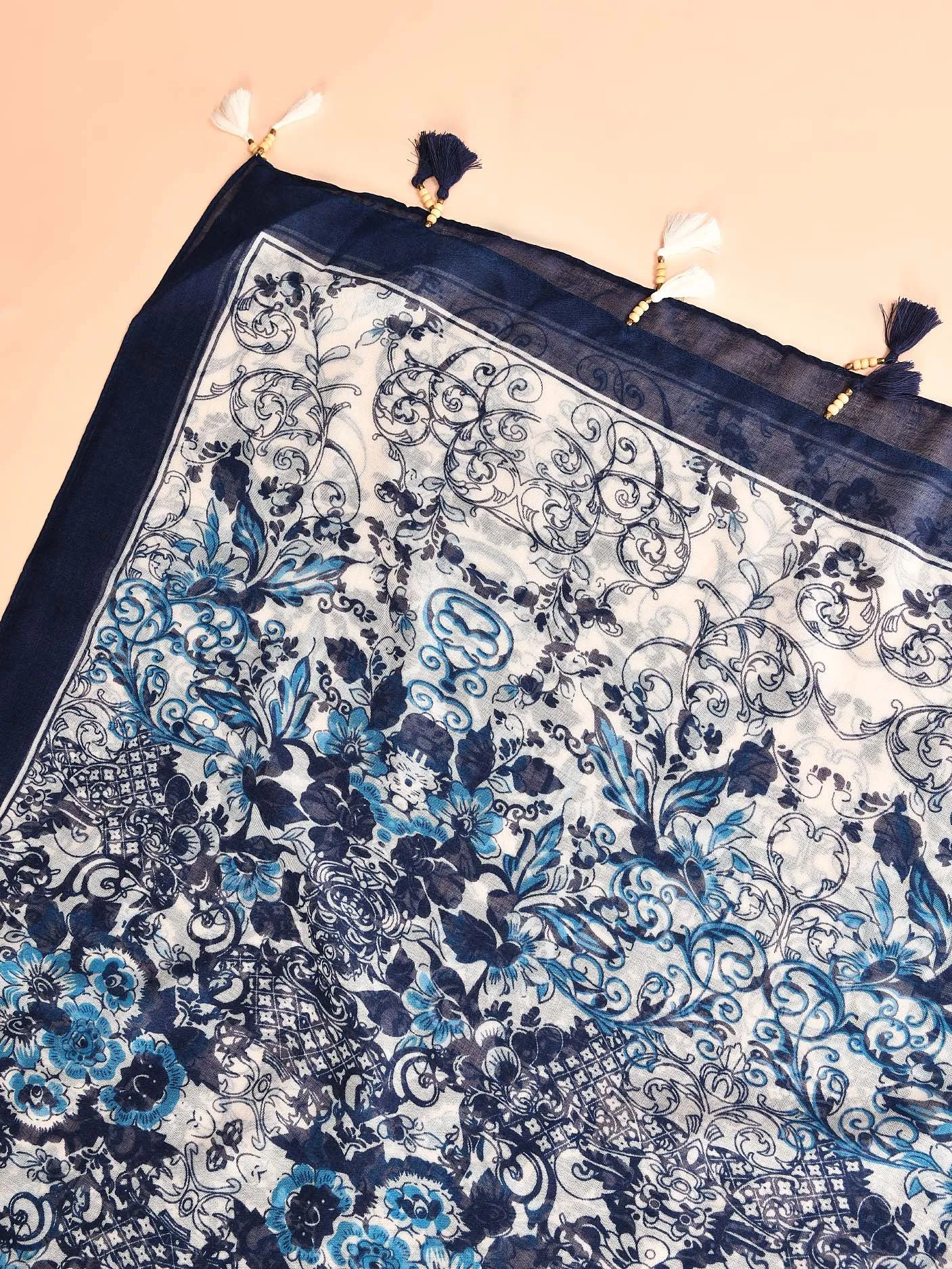 Pearled Tussel Viscose Scarf