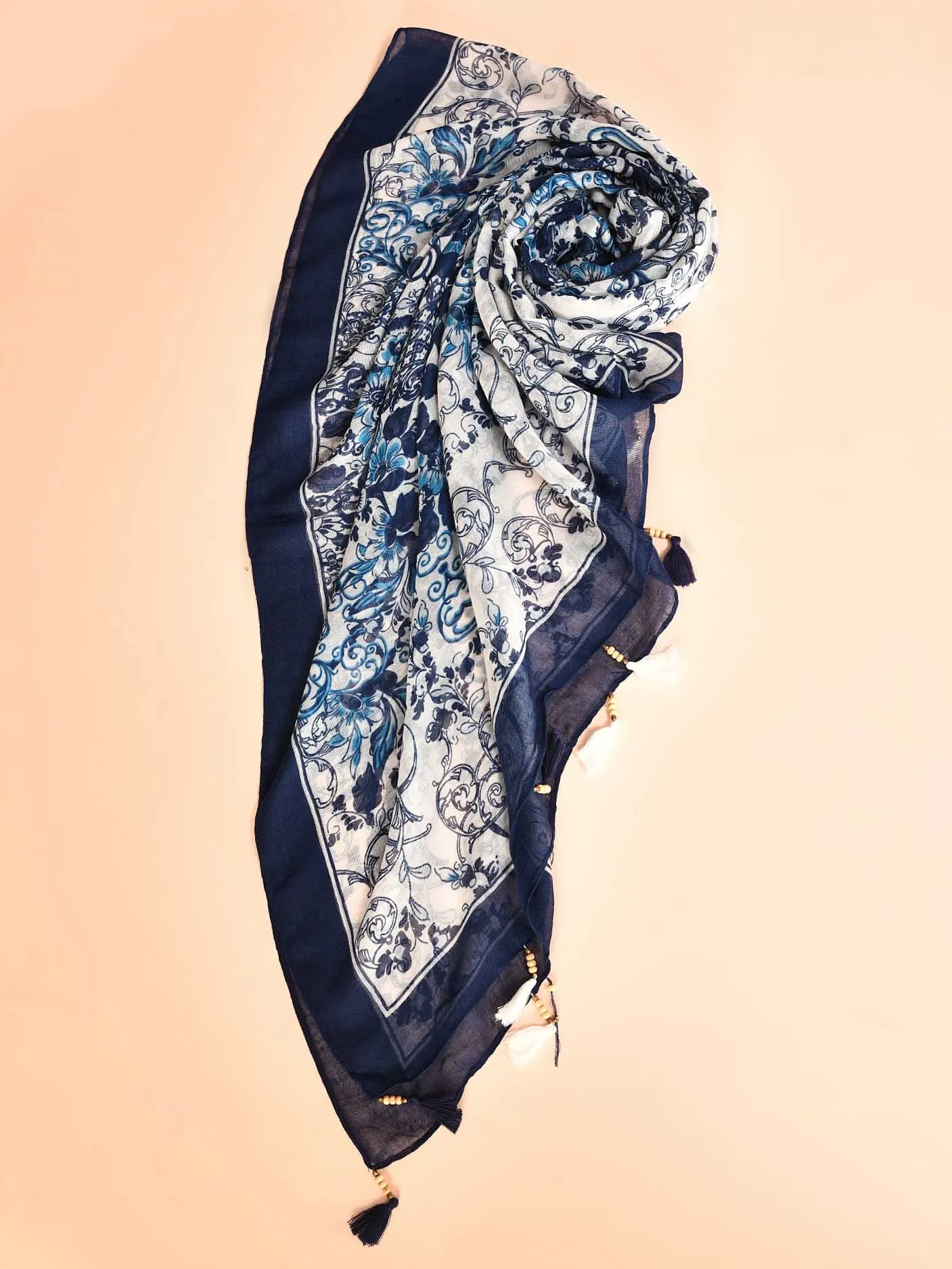 Pearled Tussel Viscose Scarf