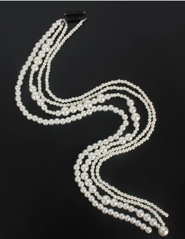 Pearls Hair Chains,Tassel Hair Clips Decorative Hair Pearl Jewelry for Women