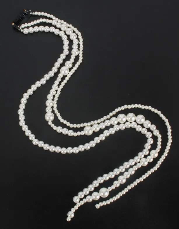 Pearls Hair Chains,Tassel Hair Clips Decorative Hair Pearl Jewelry for Women